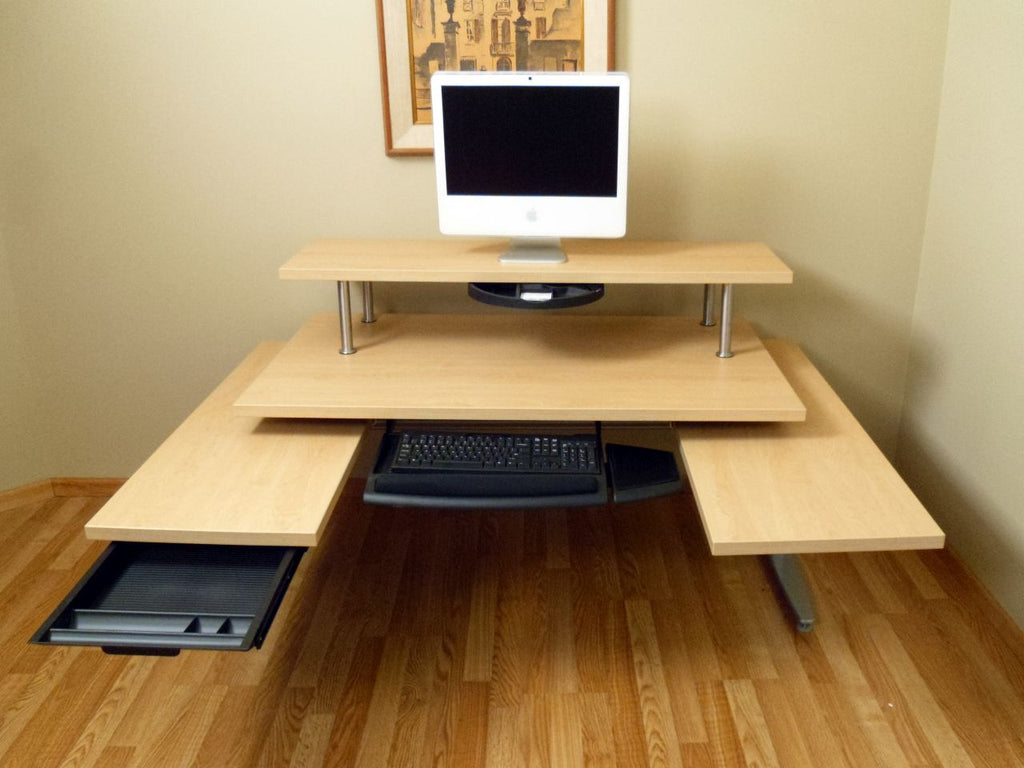 Executive Command Center Power Height Adjustable Workstation Package & FREE USA SHIPPING - Broadened Horizons Direct