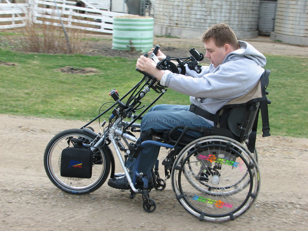 Stricker Lipo Smart Quadriplegic Power-Assist Handcycle with Boost Button - Lithium-Polymer Electric Wheelchair Bike (FREE DHL Shipping USA & CA) - Broadened Horizons Direct