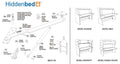 DIY Double-Decker Twin over Twin (Single) Do-It-Yourself Mechanism, Plans Drawings, & Assembly Instructions - Broadened Horizons Direct
