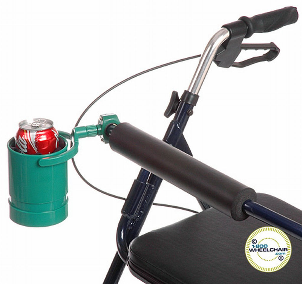 Wheelchair Drink Holder - Swiveling & Expandable Cup - Broadened Horizons Direct