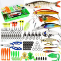 Tackle Box full of Fishing Lures + 3 Bobbers + Glow-in-Dark Bell