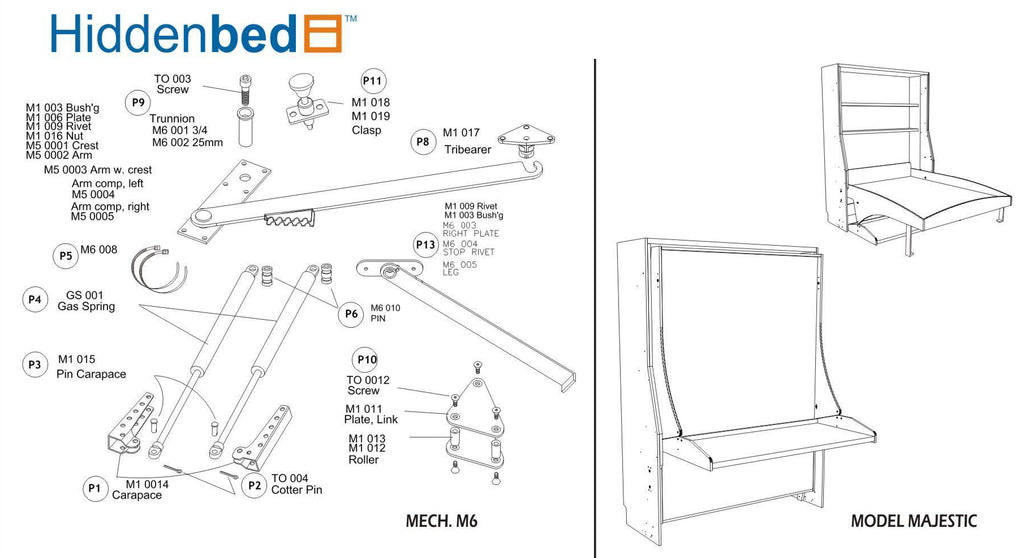 DIY Majestic Queen Do-It-Yourself Mechanism, Plans Drawings, & Assembly Instructions - Broadened Horizons Direct