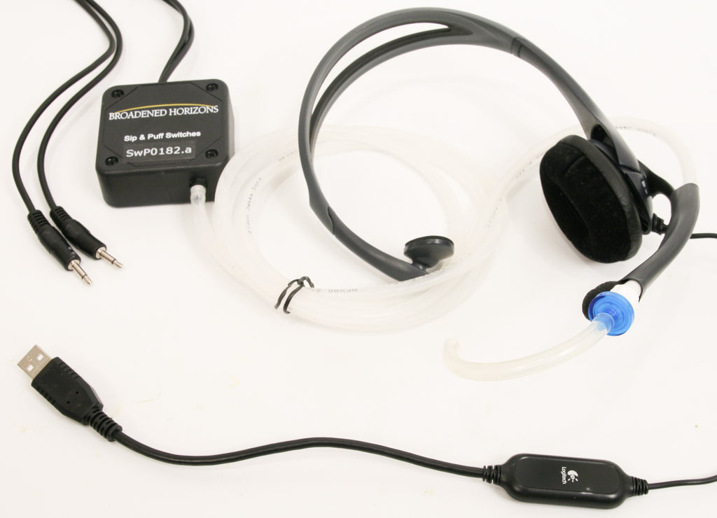 Sip-n-Puff Over-the-Head USB Headset and Switches for PC/Mac/Wii/PS3 - Broadened Horizons Direct