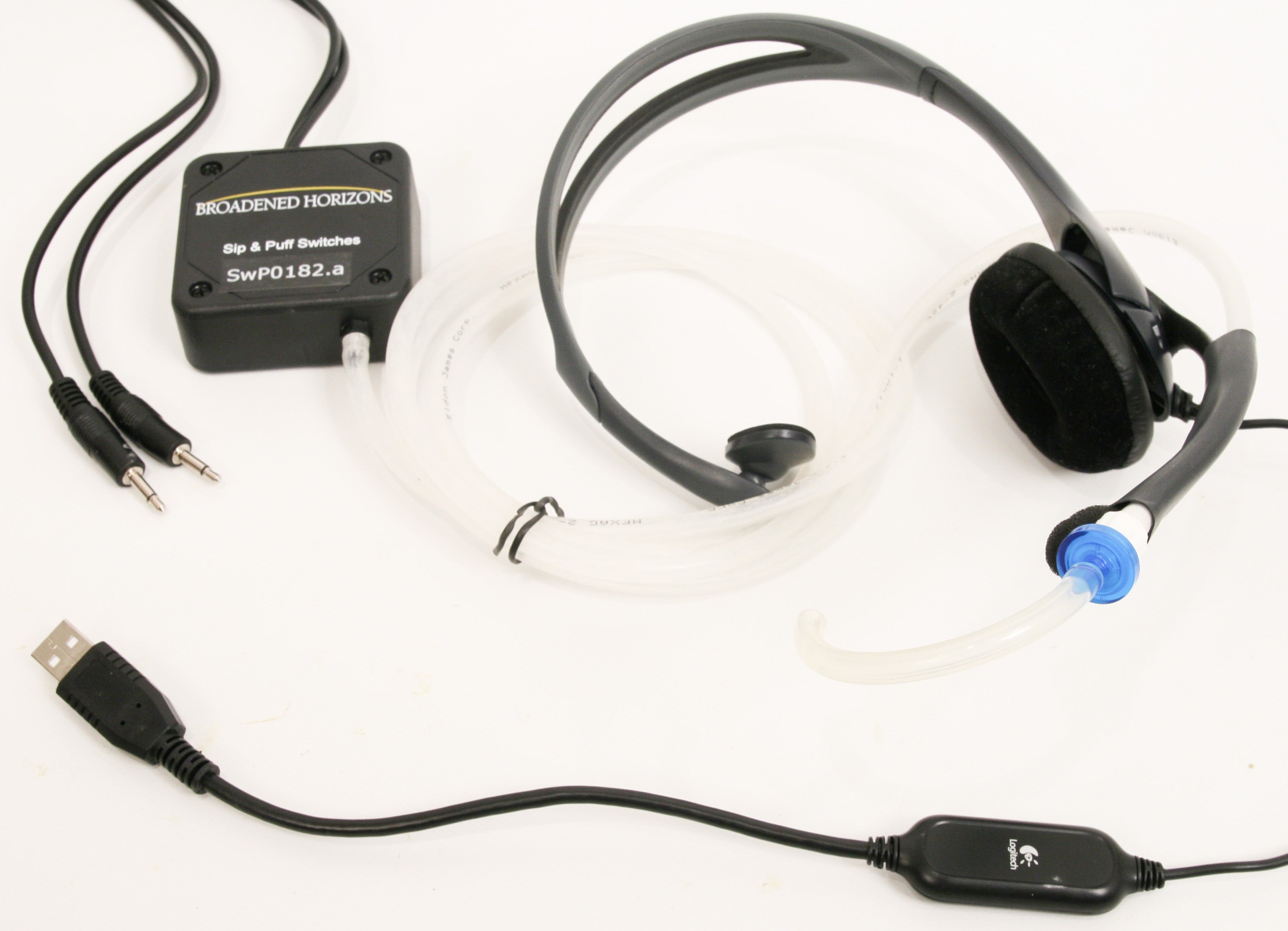 Sip-n-Puff Over-the-Head USB Headset and Switches for PC/Mac/Wii/PS3 - Broadened Horizons Direct