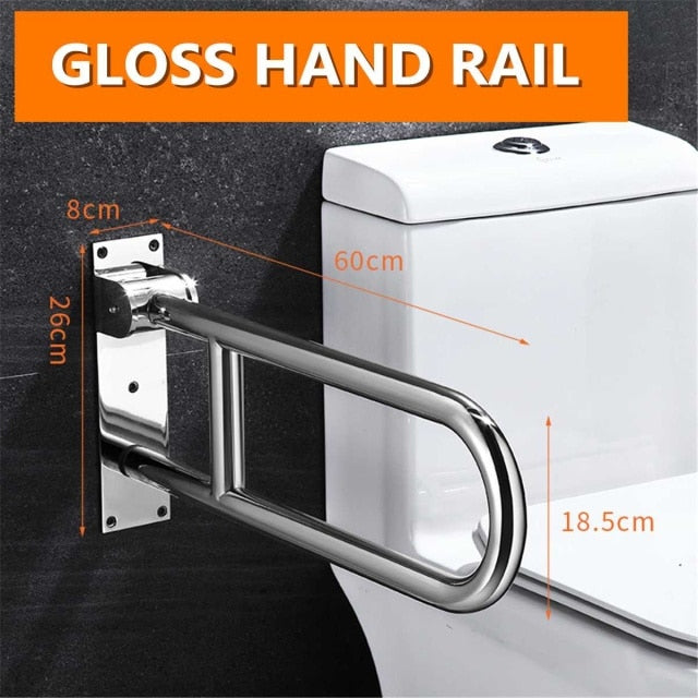 Barres de saisie des toilettes pliantes - Arec inoxydable
