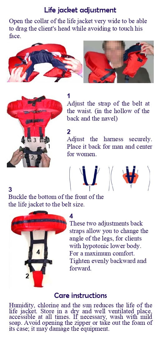 Colete salva-vidas vertical adaptável para deficientes (frete grátis)