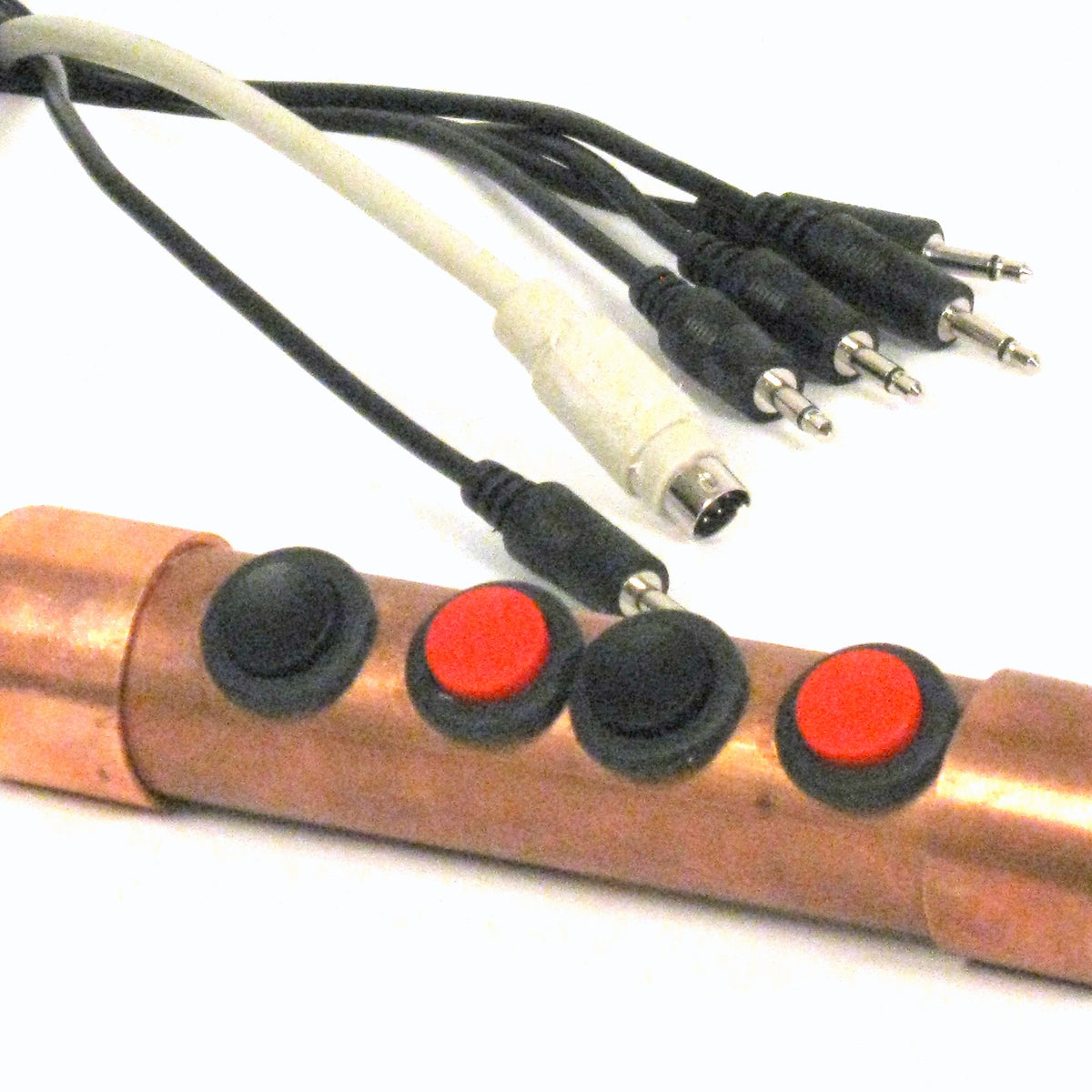 Pouce de polyvalence, bouche, menton ou doigt mini joystick analogique avec tube SIP-n-puff plus intégré plus bouton de joie