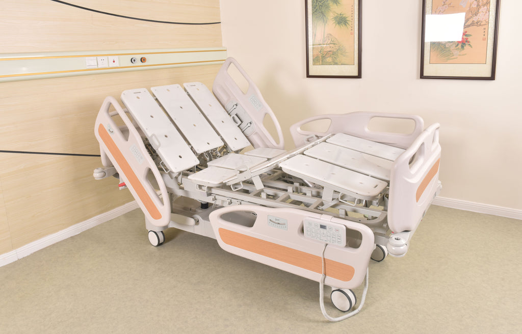 Horizonal Lateral Rotation 5 Function Hospital Bed with 33 x 77 inch Mattress - FREE Continental USA Shipping - Broadened Horizons Direct