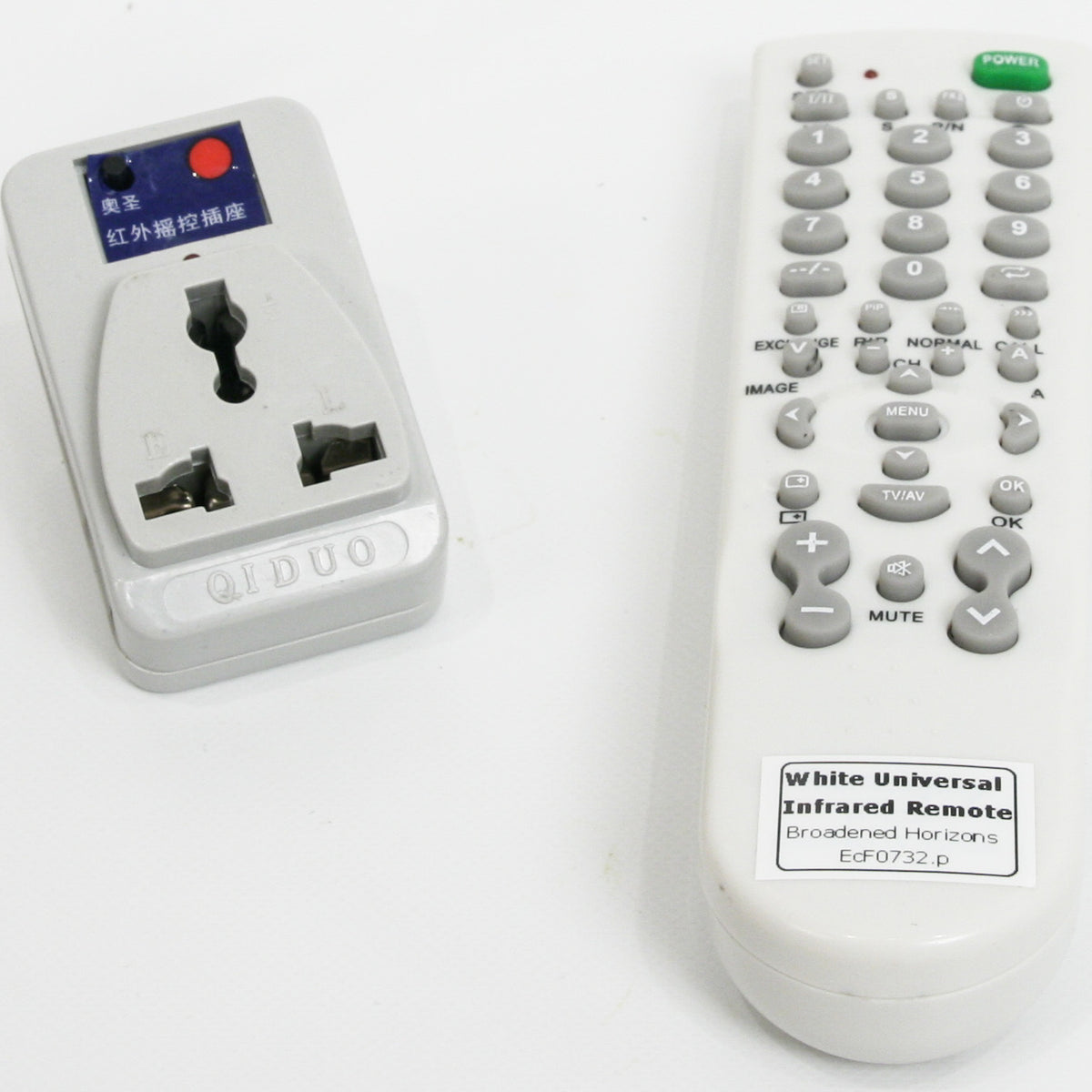 Infrared ECU 220VAC Wall Outlet Controller with Remote