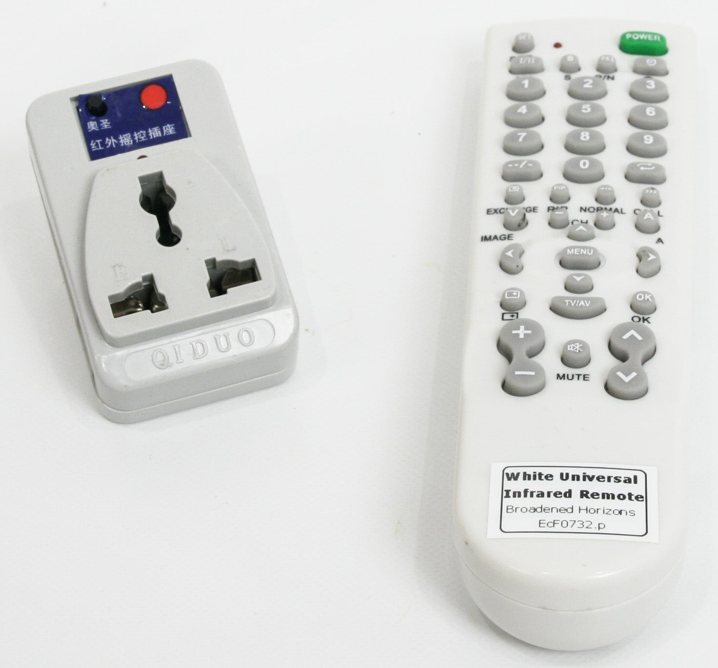 Infrared ECU 220VAC Wall Outlet Controller with Remote