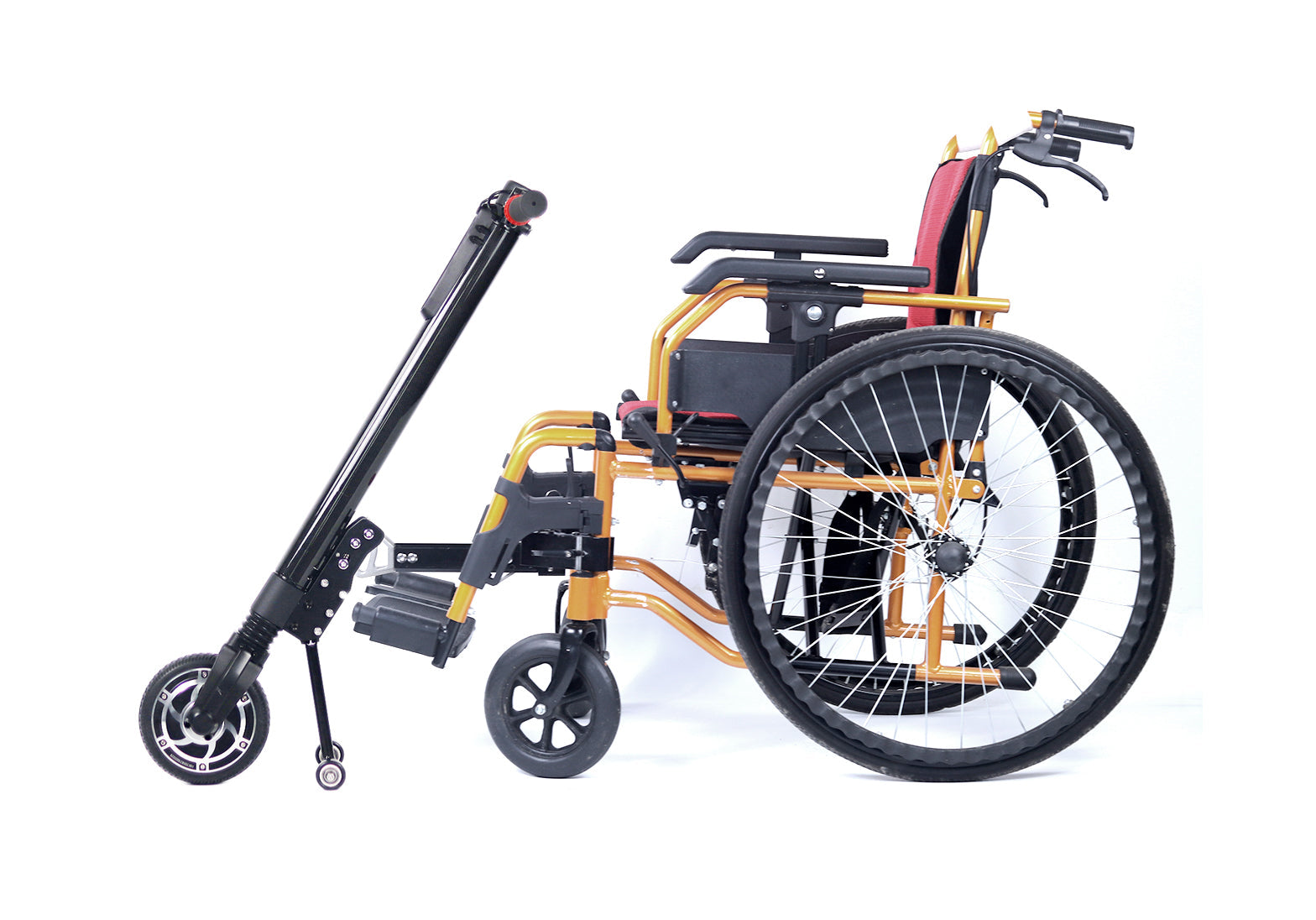 手動車椅子用のコンパクトな電動ハンドバイク – Inclusive Inc