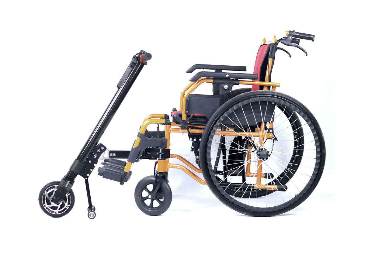 Borde à main électrique compacte pour les fauteuils roulants manuels