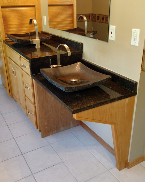 Mark Felling Wheelchair Accessible His and Hers Bathroom Sink Design