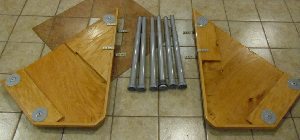 Maverick_Corner_Wheelchair_Desk_wings and six legs during assembly