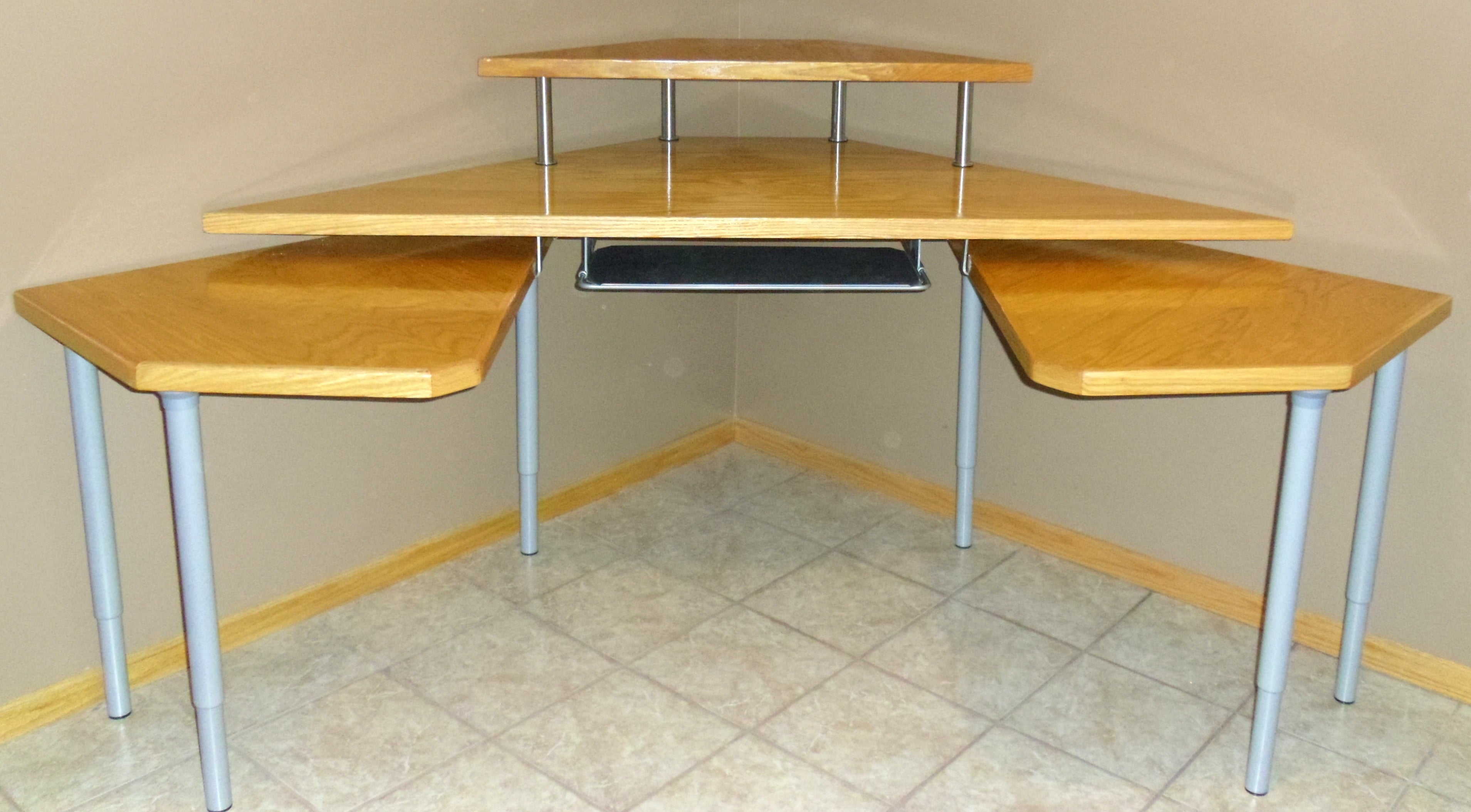 Maverick Corner Wheelchair Desk with six height adjustable legs