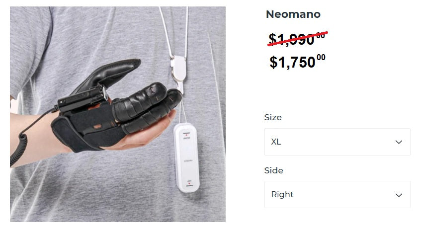 Neomano Gap Assist Glove - Scorso - Vedi PowerGrip Assisted Gass Exoscheleton Glove