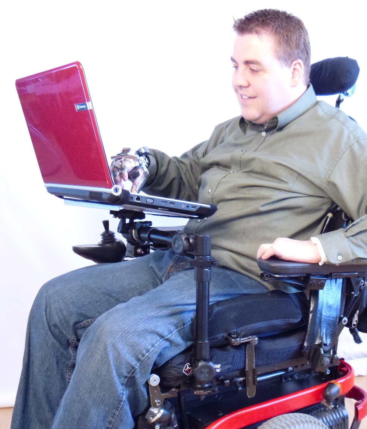 Robo Arm Wheelchair Mount with Laptop