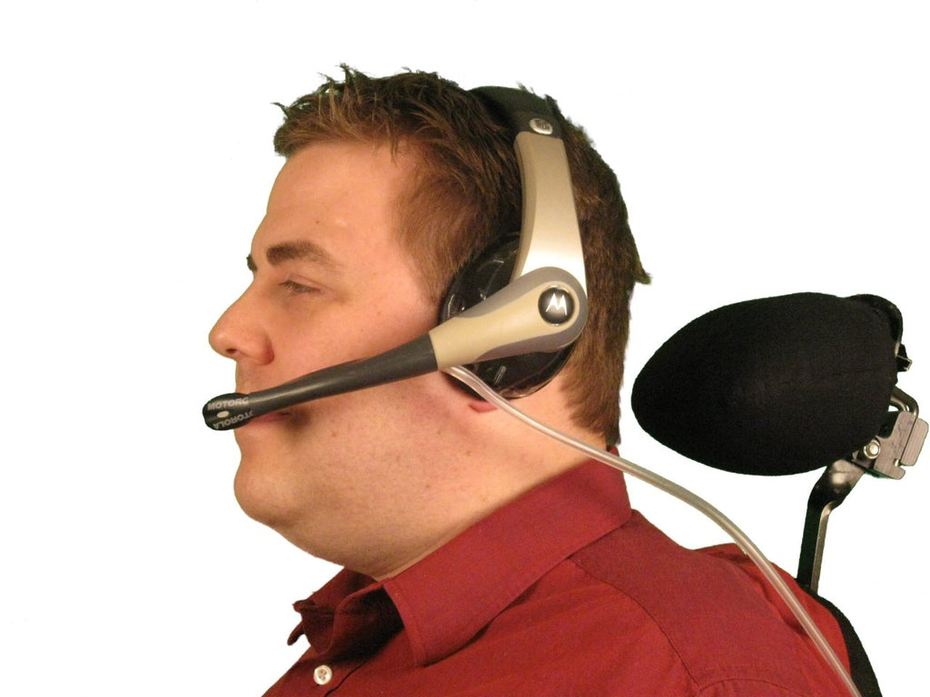 Sip-n-Puff Switches on Headset or Flexarm - Inclusive Inc