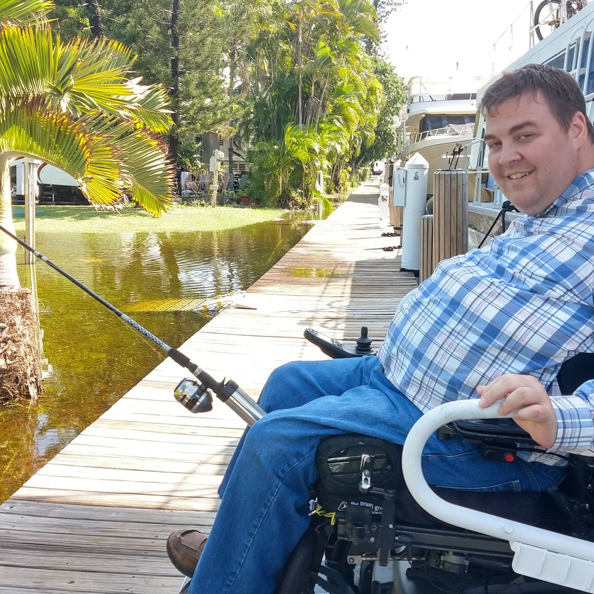 MPOWR Fishing v3 Bouclier en fauteuil roulant