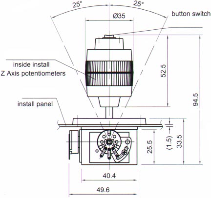 Arcade-Style Large Analog Joystick with Barrel Pushbutton Top - Broadened Horizons Direct