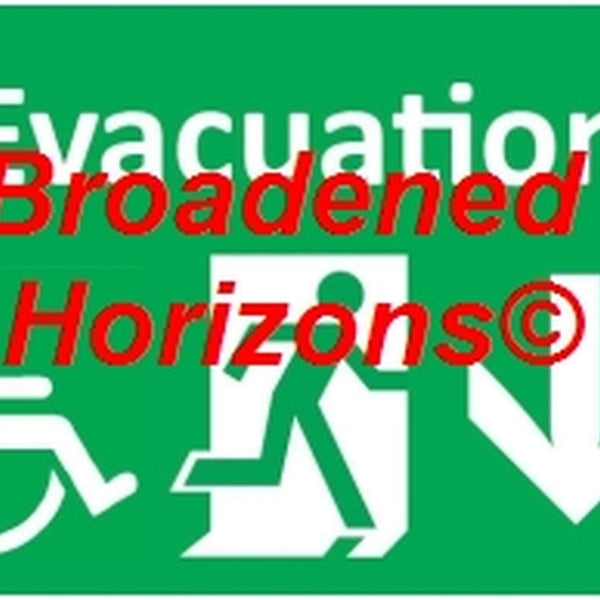Handicapped Evacuation Wall Signs 7x10in - Broadened Horizons Direct