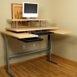 Executive Command Center Power Height Adjustable Workstation Package & FREE USA SHIPPING - Broadened Horizons Direct