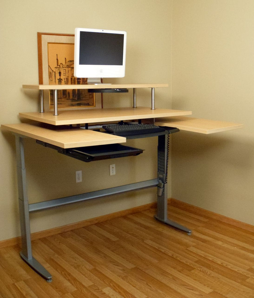 Executive Command Center Power Height Adjustable Workstation Package & FREE USA SHIPPING - Broadened Horizons Direct