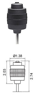 Arcade-Style Large Analog Joystick with Barrel Pushbutton Top - Broadened Horizons Direct