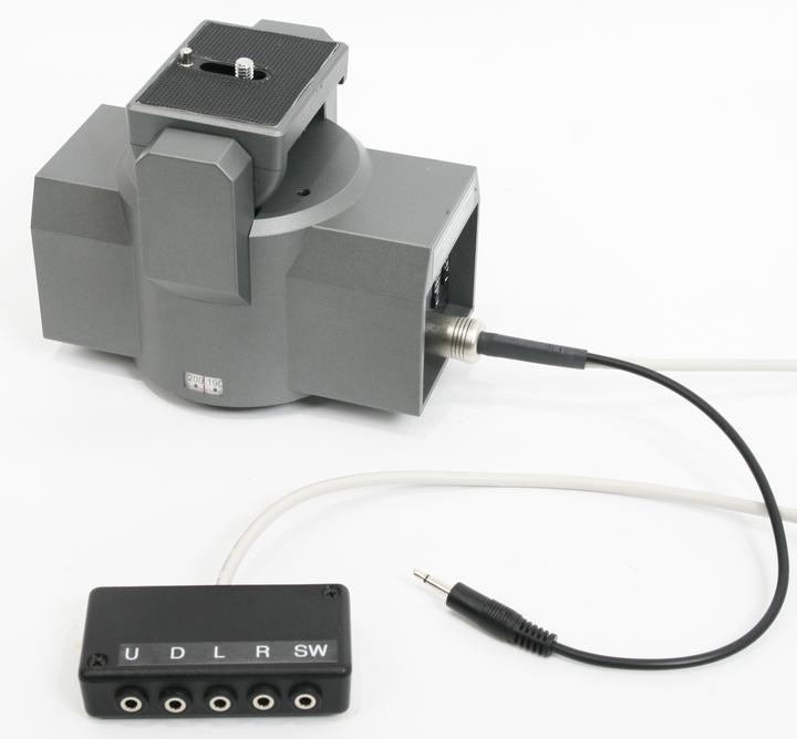 camera motorized pan and tilt tripod head with five ability switch adapter box