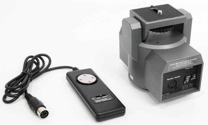 camera motorized tripod head with finger remote