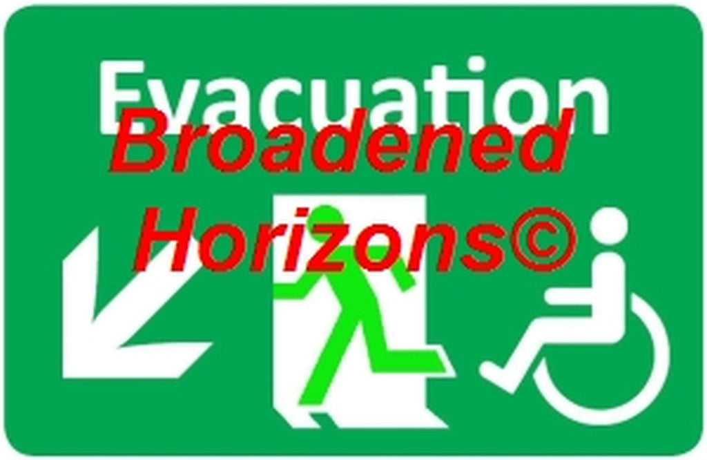 Handicapped Evacuation Wall Signs 7x10in - Broadened Horizons Direct