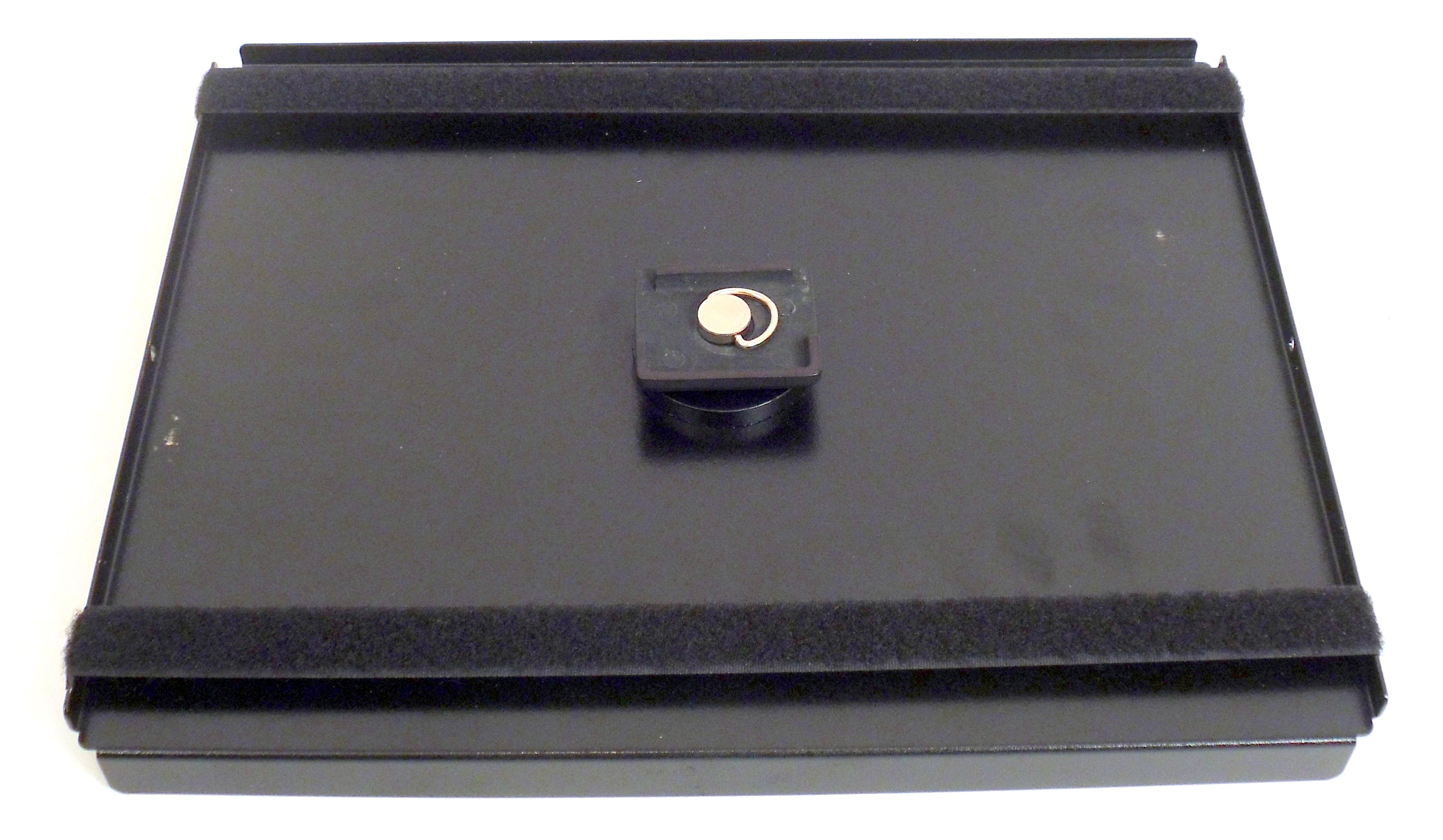 Robo Arm Multiuse Black Aluminum Tray with Velcro Straps for Laptop - Broadened Horizons Direct