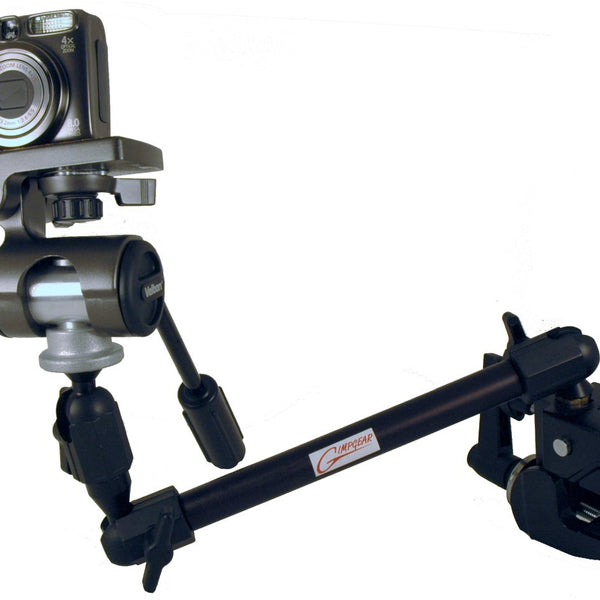 Manual Camera Pan & Tilt Head with Quick Releases for Camera & Robo Arm, or 3rd Arm Ball Mount - Broadened Horizons Direct