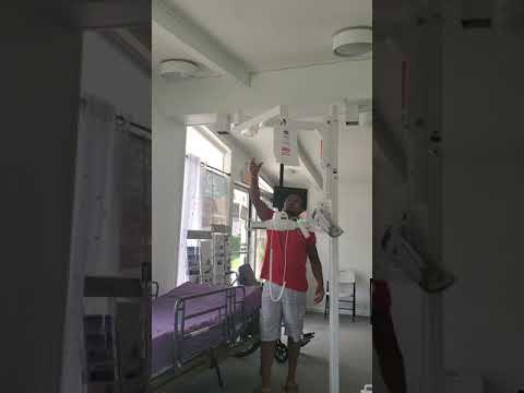 Órbita Girando o braço de elevador de transferência de pacientes 5 'Alcance alternativo ao teto elevador para quartos pequenos, trailers, banheiro descontinuado
