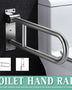 फोल्ड -अप टॉयलेट ग्रैब बार - स्टेनलेस स्टील