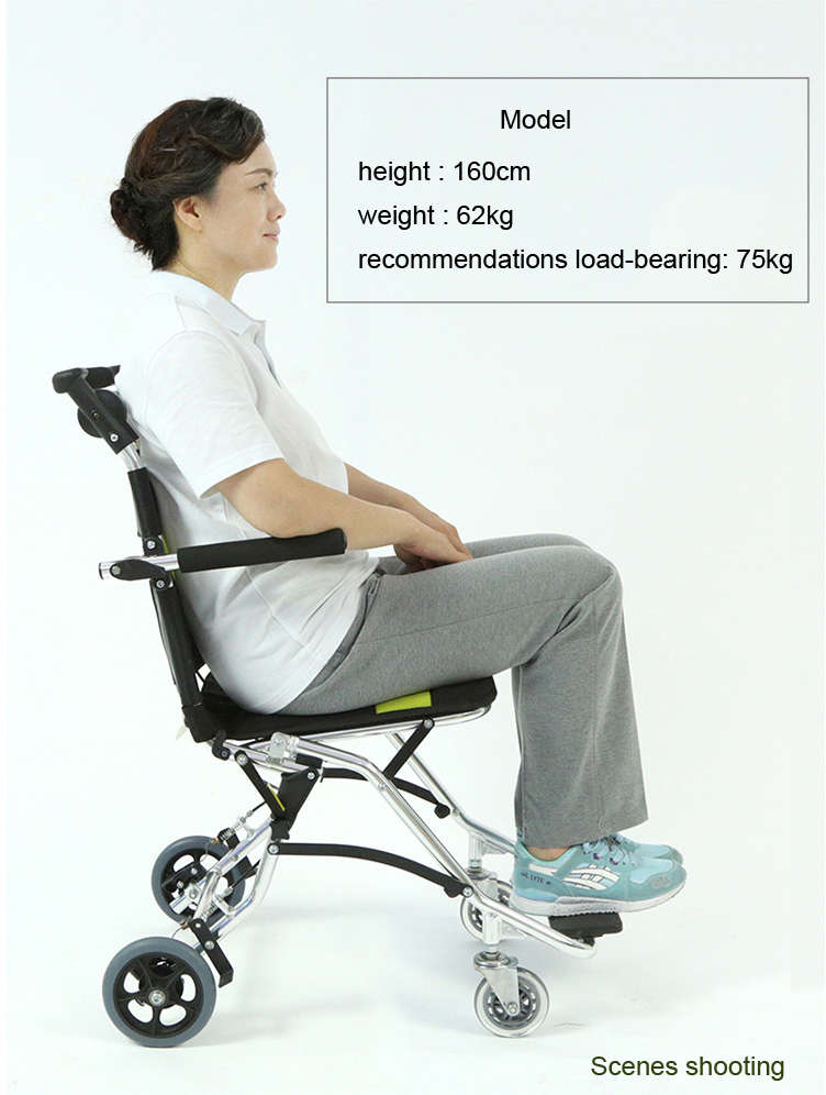 Lightweight Folding Travel Wheelchair