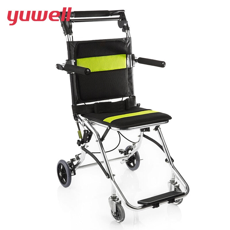 Hafif katlanır seyahat tekerlekli sandalye