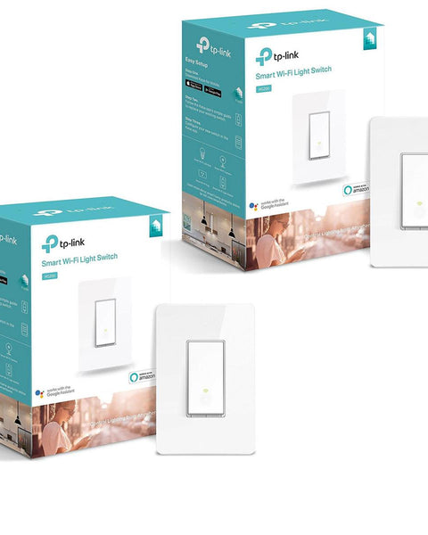 2 Pack TP-Link Smart Wi-Fi Light Switch Funciona com Alexa e Google Home (HS200)